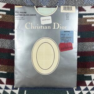 Vtg NOS Christian Dior Pantyhose Sz 3x Blue Mist DISCONTINUED